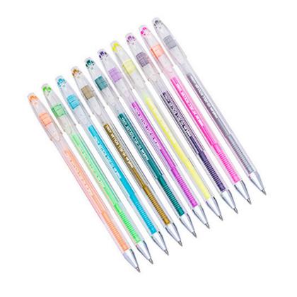 Imagem de kit Caneta Gel Neon + Pastel + Metalica 10 Cores MOLIN 0.7/0.8mm