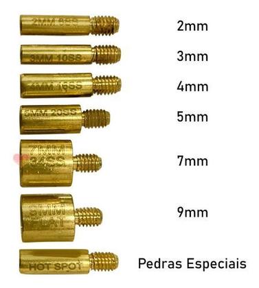 Imagem de Kit Caneta Hotfix Bivolt Para Aplicar Strass Aplicadora de Meia Perola Termocolante +7 Matriz Ponteiras + Estojo Pedra Strass Cristal