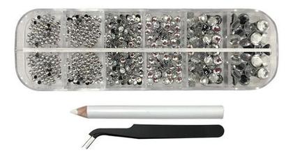 Imagem de Kit Caneta Hotfix Bivolt Para Aplicar Strass Aplicadora de Meia Perola Termocolante +7 Matriz Ponteiras + Estojo Pedra Strass Cristal