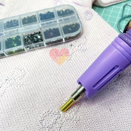 Imagem de Kit Caneta Hotfix Bivolt Para Aplicar Strass Aplicadora de Meia Perola Termocolante +7 Matriz Ponteiras + Estojo Pedra Strass Cristal