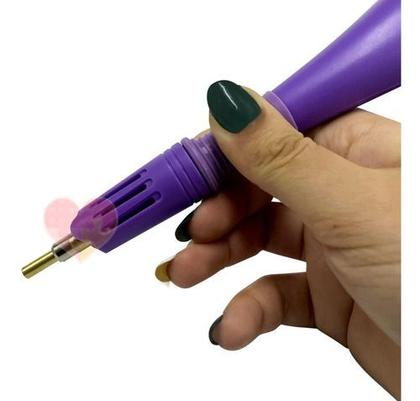 Imagem de Kit Caneta Hotfix Bivolt Para Aplicar Strass Aplicadora de Meia Perola Termocolante +7 Matriz Ponteiras + Estojo Pedra Strass Cristal