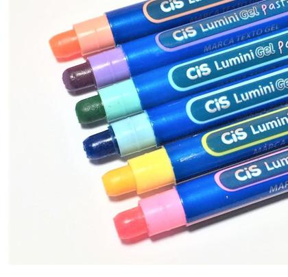 Imagem de Kit Caneta Marca Texto Cis Lumini Gel Pastel Estojo com 6