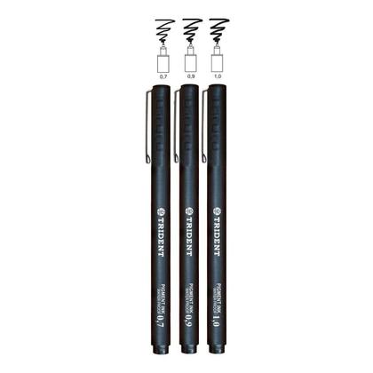 Imagem de Kit Caneta Nanquim Para Desenho C/3 Trident  07 09 10