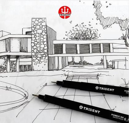 Imagem de Kit Caneta Nanquim Para Desenho C/3 Trident  07 09 10