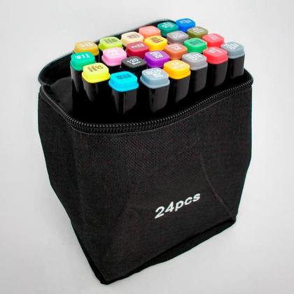 Imagem de Kit Canetas Coloridas 24 Unidades Desenho Profissional