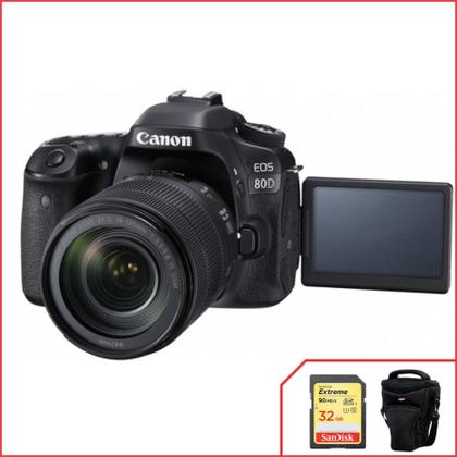 【特盛セット】CANON EOS 80D ボディ+EF-S18-135mm他 Kit Canon Eos 80d Com 18-135mm F/3.5-5.6 Is Nano Usm - Câmera Semi