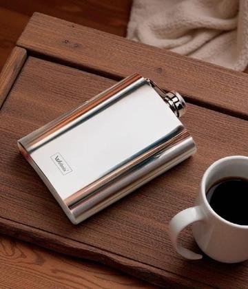 Imagem de Kit Cantil De Bolso Inox Copos Funil Portátil Premium 6 pçs