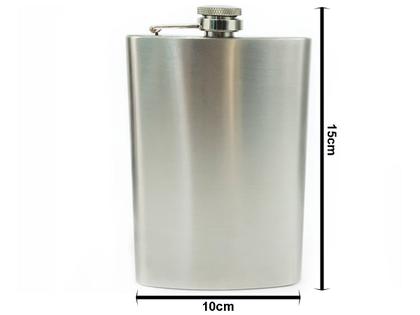 Imagem de Kit Cantil de bolso Inox Whisky Frasco 270ml Funil com 4 Copos