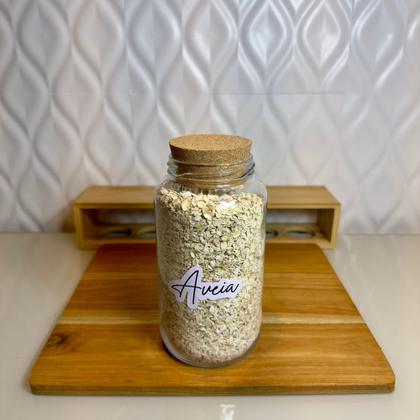 Imagem de Kit Cantinho do Café - 3 Potes de Vidro com Tampa de Cortiça + Adesivos- Armazenamento - Cozinha