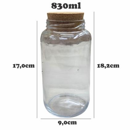 Imagem de Kit Cantinho do Café - 3 Potes de Vidro com Tampa de Cortiça + Adesivos- Armazenamento - Cozinha
