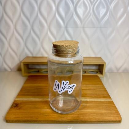 Imagem de Kit Cantinho do Café - 3 Potes de Vidro com Tampa de Cortiça + Adesivos- Armazenamento - Cozinha