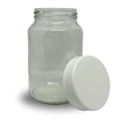 Imagem de Kit Cantinho do Café 3 Potes Vidro 600 ML Com Caneta p/ escrever:  Café, Açúcar, Biscoito, Chocolate