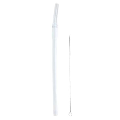 Imagem de Kit Canudo em Silicone e Escova para Garrafinha 13785 - Buba