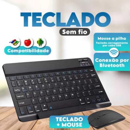 Imagem de Kit Capa Bolsa Para Tablets Até 11 Polegadas Com Teclado E Mouse