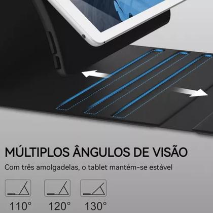 Imagem de Kit Capa C/Teclado Bluetooth Para Samsung Tab A8 10,5 Pol