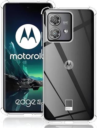 Imagem de Kit Capa Capinha Anti-Impacto Premium Transparente + Película de Cerâmica 9D para Motorola Moto Edge 40 Neo