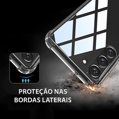 Imagem de Kit Capa Capinha AntiImpacto e Película 3D Vidro Temperado Para Samsung Galaxy S23 6.1 Pol  Proteção Total  Transparente  Case Air Anti Impacto 