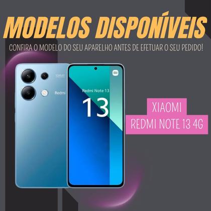 Imagem de Kit Capa Capinha Case Anti Impacto Transparente E Película De Vidro 3D 9D Para Xiaomi Redmi Note 13 4G