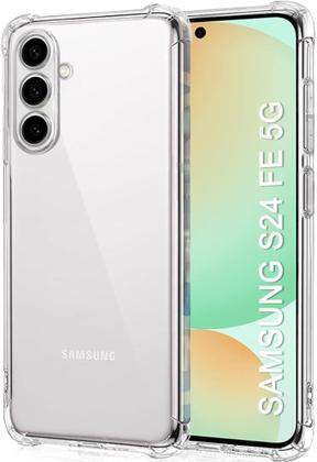 Imagem de Kit Capa Capinha Para Galaxy S24 Fe Case Air Anti Impacto Transparente e Película De Vidro Temperado Case Proteção 3d