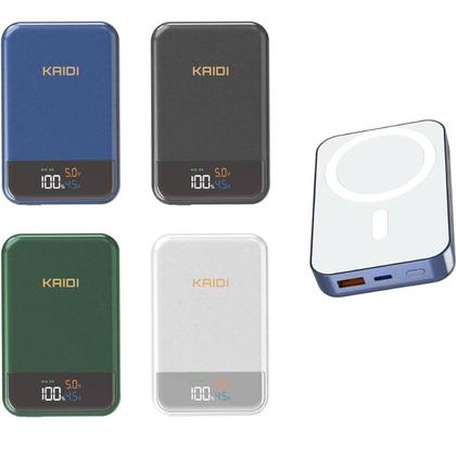 Imagem de Kit Capa + Carregador Indução 10.000mAh Original KAIDI Premium Compatível com iPhone 11 12 13 14 15 16 Pro Max e Plus