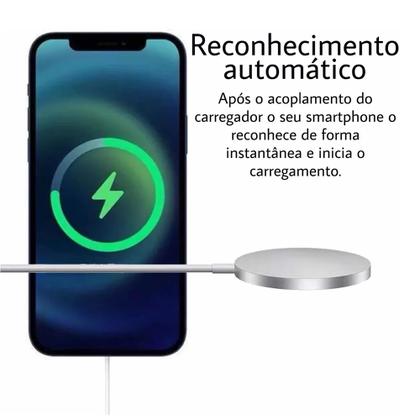 Imagem de Kit Capa Carregador Magsafe Indução P/ Smartphone