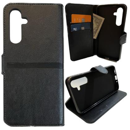 Imagem de Kit Capa Carteira Compatível c/ Samsung A34 + Película 3D