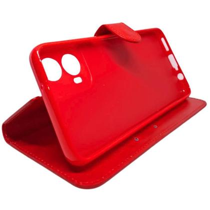 Imagem de Kit Capa Carteira Compatível Com Motorola G34 + Película 3D