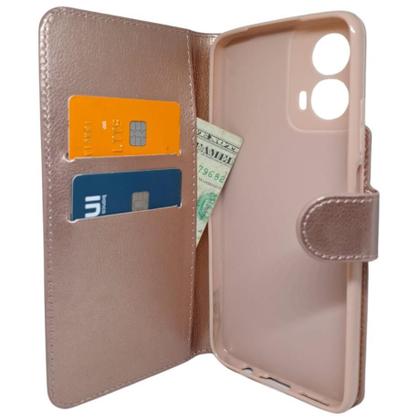 Imagem de Kit Capa Carteira Compatível Com Motorola G34 + Película 3D