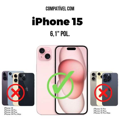 Imagem de Kit Capa case capinha Magsafe Pro Rosa e Película Defender Pro Privacidade para iPhone 15 - Gshield