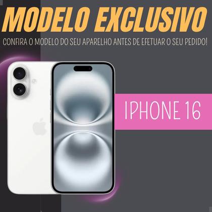 Imagem de Kit Capa Case Compatível Capinha Para Apple iPhone 16 Anti Impacto Reforçada Silicone Transparente Flexível e Pelicula Privacidade Anti Espião Spy Vid