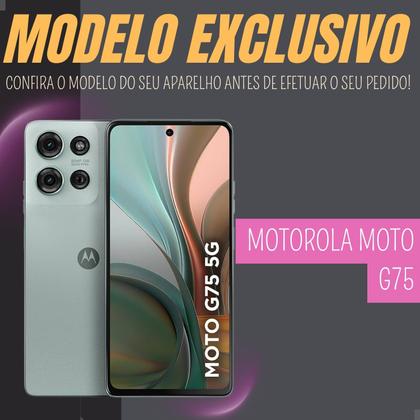 Imagem de Kit Capa Case Compatível Capinha Para Motorola Moto G75 Anti Impacto Reforçada Silicone Transparente Flexível e Pelicula De Vidro Temperado 3D 9H