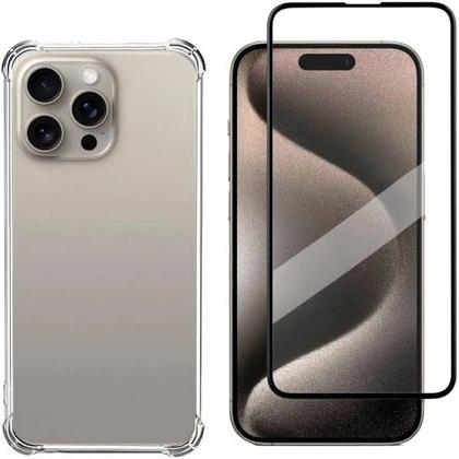 Imagem de Kit Capa Case Transparente + Película 3D de Vidro + Suporte de Anel para Iphone 11 Pro