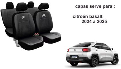 Imagem de Kit Capa Citroen Basalt 2024 a 2025 + Tapete + Capa de Volante Prático e Completo