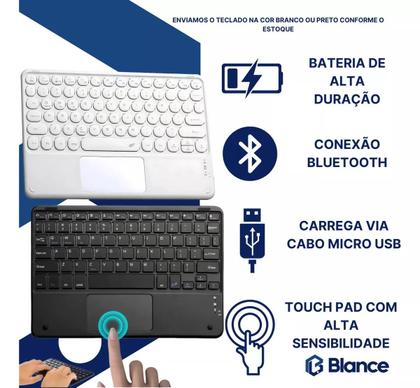 Imagem de Kit Capa Com Teclado + Película De Hydrogel + Caneta Touch Para Tablet Positivo Vision Tab 10