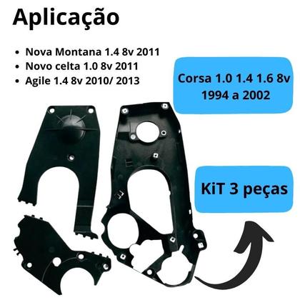 Imagem de Kit Capa Correia Dentada Corsa 1.0 1.4 1.6 8v 1994 A 2012 M2 0106056