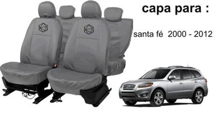 Imagem de Kit capa couro c/ volante +chaveiro Sanata Fe 00-12