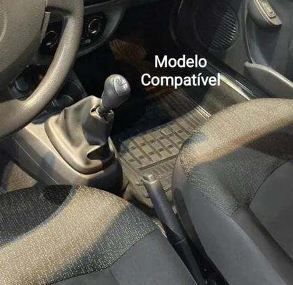 Imagem de Kit Capa Couro Manopla Câmbio Manual e Alavanca Freio de Mão Renault Clio 2002 à 2007 e 2014 à 2016