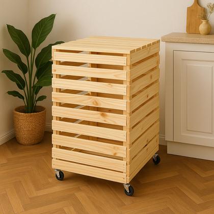 Imagem de Kit Capa De Botijão Madeira Com Rodinhas + Deck Reforçado