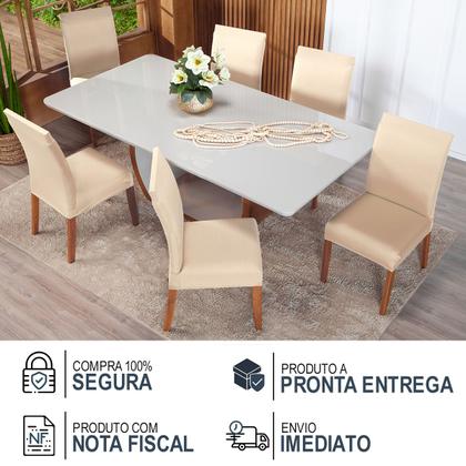 Imagem de Kit Capa De Cadeira 06 Unidades Malha Gel Cores Lisas