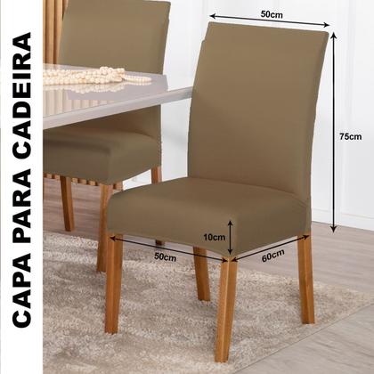Imagem de Kit Capa De Cadeiras 6 Peças Cores Diversas