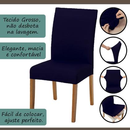 Imagem de Kit Capa De Cadeiras 6 Peças Cores Diversas