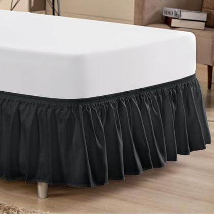 Imagem de Kit Capa de Colchão Casal Padrão Cama Box Malha Gel com Zíper + Porta Travesseiro + Saia Box Elásticada