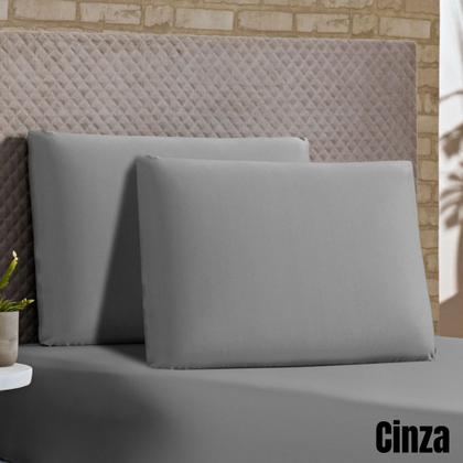 Imagem de Kit Capa de Colchão Casal Padrão Cama Box Malha Gel com Zíper + Porta Travesseiro + Saia Box Elásticada