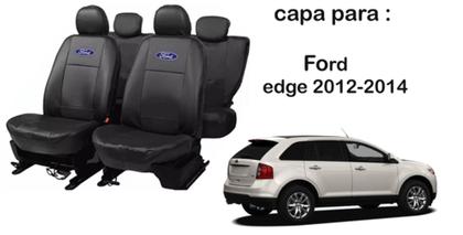 Imagem de Kit Capa de Couro Edge 12-14 + Tapete de Borracha + Volante