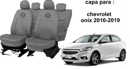 Imagem de Kit Capa de Couro Resistente + Chaveiro + Volante Ônix