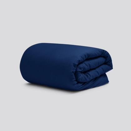 Imagem de Kit capa de edredom 400 fios microfibra casal 2,20 x 2,40 com zíper + 2 fronhas com abas duvet