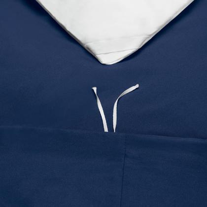 Imagem de Kit capa de edredom 400 fios microfibra casal 2,20 x 2,40 com zíper + 2 fronhas com abas duvet