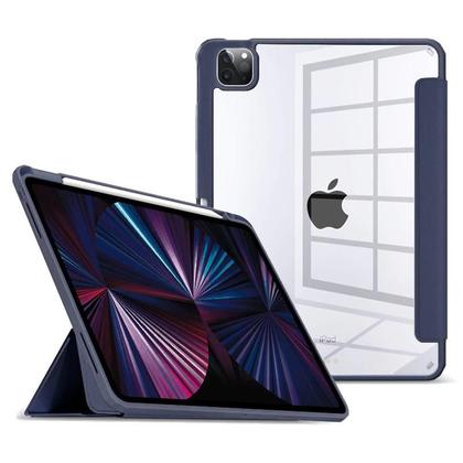 Imagem de Kit Capa de iPad Pro 11 4 ª 3 ª 2  ª 1 ª Geração + Película Fosca Paperlike Sensaçao de Papel - Smart Case Protetora c Espaço para Caneta Stylus Pen