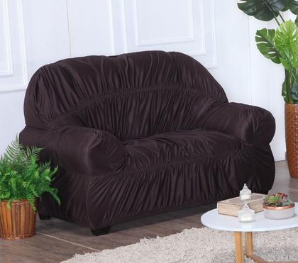 Imagem de Kit Capa de Sofá 2 e 3 Lugares Paris Modelo Retrô Elasticada Malha Gel Lisa