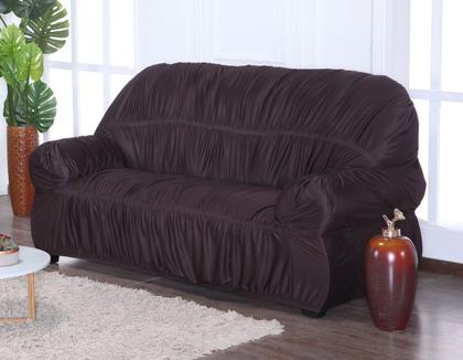 Imagem de Kit Capa de Sofá 2 e 3 Lugares Paris Modelo Retrô Elasticada Malha Gel Lisa